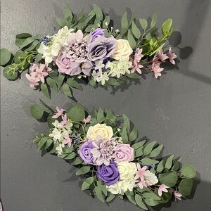 Lavender & Cream Artificial Floral pair
